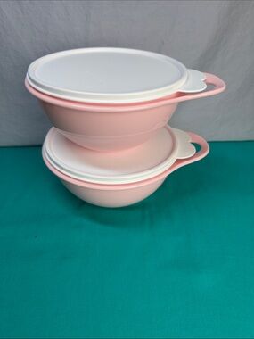 Tupperware Thatsa Bowl Set Pink 2 Pc 6 Cup 1.4L New